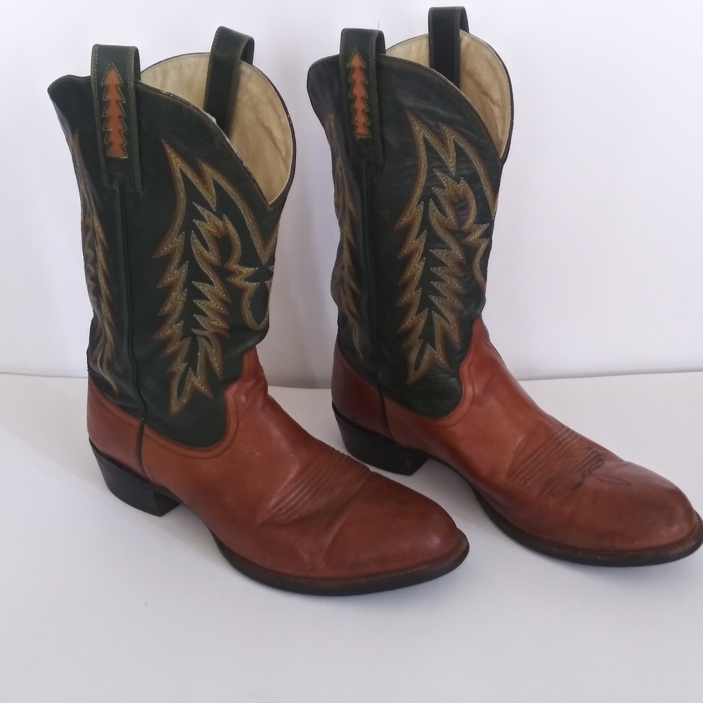 Ariat cat's paw ats equipped leather cowboy boots - Picture 1 of 8